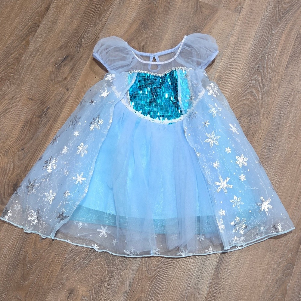 Trish Scully Girls Blue Sequin Snowflake Elsa Princess Dress Costume Size 6